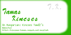 tamas kincses business card